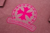 Chrome Hearts Diamond Sanskrit letter logo short-sleeved T-shirt Burgundy 25529