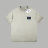 alexanderwang 25SS Denim patch letter hot diamond short-sleeved T-shirt Military Apricot 25529