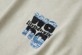 alexanderwang 25SS Denim patch letter hot diamond short-sleeved T-shirt Military Apricot 25529