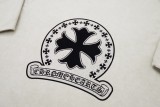 Chrome Hearts Diamond Sanskrit letter logo short-sleeved T-shirt White 25529