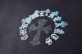 Chrome Hearts Diamond cross logo lettering print short-sleeved T-shirt Black 25529