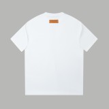 Louis Vuitton Letter patch diamond logo short sleeve T-shirt White 25529