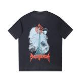 Balenciaga Eiffel Tower print short-sleeved T-shirt Black 25529