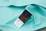 Louis Vuitton Denim patch logo short-sleeved T-shirt Green 25529
