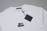 Louis Vuitton Embroidered floral and lettering logo short-sleeved T-shirt White 25529
