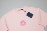 Louis Vuitton Silicone hot stamping design letter logo short sleeve T-shirt Pink 25529