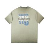 alexanderwang 25SS Denim patch letter hot diamond short-sleeved T-shirt Army Green 25529