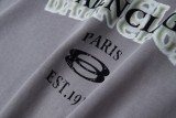 Balenciaga Graffiti flocked letter print short-sleeved T-shirt Gery 25529