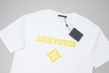 Louis Vuitton Three-dimensional thick letter logo short-sleeved T-shirt White 25529