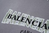 Balenciaga Graffiti flocked letter print short-sleeved T-shirt Gery 25529