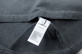 alexanderwang 25SS Denim patch letter hot diamond short-sleeved T-shirt Grey 25529