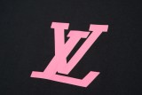 Louis Vuitton Three-dimensional thick letter logo short-sleeved T-shirt Black 25529