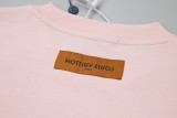 Louis Vuitton Silicone hot stamping design letter logo short sleeve T-shirt Pink 25529