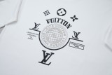 Louis Vuitton Silicone hot stamping design letter logo short sleeve T-shirt White 25529