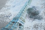 Balenciaga Eiffel Tower print short-sleeved T-shirt Gery 25529