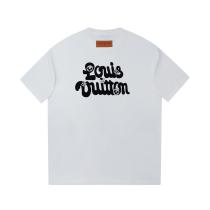 Louis Vuitton Embroidered floral and lettering logo short-sleeved T-shirt White 25529