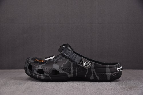 BAPE x Crocs Classic Clog Black Grey