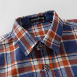 Chrome Hearts new striped plaid stitching silver button cardigan shirt 250724
