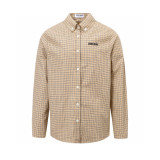 Miu Miu check embroidered long-sleeved shirt 250724