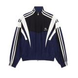 Balenciaga catwalk new standard double B embroidery indigo patchwork sports suit /Top Jacket 250725