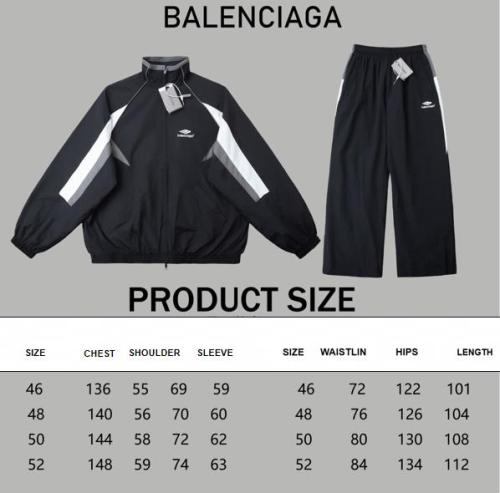 Balenciaga 23FW catwalk 3B black and gray splicing sports suit/ Top jacket