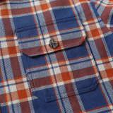 Chrome Hearts new striped plaid stitching silver button cardigan shirt 250724