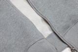 CELINE logo embroidered hooded cardigan Grey 250804