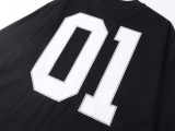 Balenciaga SS25 latest basketball jersey embroidery print long-sleeved T-shirt Black 250804