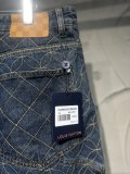 LOUIS VUITTON x Nigo FW25 embroidered workwear 7-point denim shorts 250804