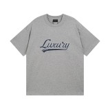 Balenciaga New front letter patch embroidery worn and distressed short-sleeved T-shirt 250804