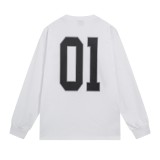 Balenciaga SS25 latest basketball jersey embroidery print long-sleeved T-shirt White 250804