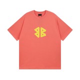 Balenciaga 25ss latest classic style. Printed washed and worn short-sleeved T-shirt 250804