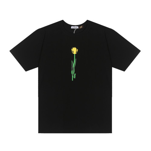 LOEWE Tulip Small Flower Direct Spray Short Sleeve T-shirt 250812