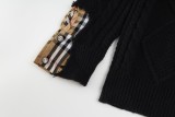 Burberry Diamond-shaped Patchwork Plaid Round Neck Sweater 250812