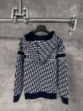 Dior 25FW Vintage Monogram Double-Faced Knit Hooded Zippered Jacket 250827
