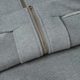 Miu Miu Letter Appliqué Air Layer Zippered Jacket 250827