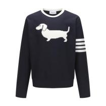 Thom Browne Animal Print Round Neck Pullover Sweater Black 250827