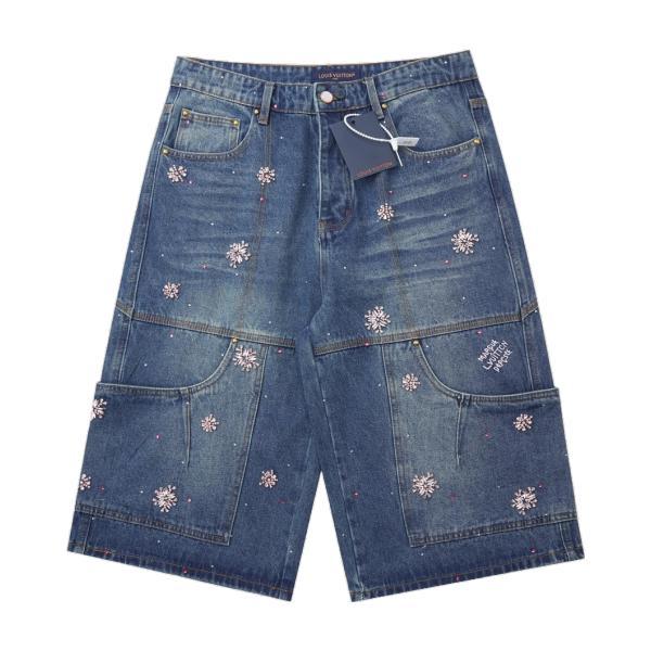 Louis Vuitton x Nigo Collaboration Embroidery Damier Denim Jacket Pants 250827