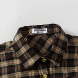 Miu Miu 24FW Fall/Winter New England Academy Style Long Shirt 250827