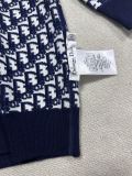 Dior 25FW Vintage Monogram Double-Faced Knit Hooded Zippered Jacket 250827