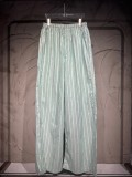 Balenciaga New Paris Family Striped Light Green Tie-Dye Fabric Pants 250827