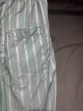Balenciaga New Paris Family Striped Light Green Tie-Dye Fabric Pants 250827