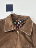 Louis Vuitton 25FW Embroidered Suede Leather Bomber Jacket 250903