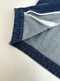 Miu Miu 24SS Washed Denim and Leather Zip Jacket 250903