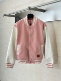 Louis Vuitton x Nigo FW25 Padded Leather-Sleeve Varsity Jacket with Intarsia and Embroidered Patches Jacket 250903