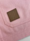 Louis Vuitton 25FW New Khaki Coat with Pink Collar Jacket 250903