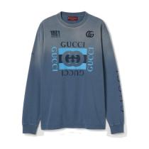 Gucci Tie-Dye Embroidered Print Crewneck Long-Sleeve Shirt 250903