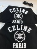Celine 25FW New Wheat Triomphe Flocked Raglan Long-Sleeve T-Shirt 250903