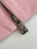 Louis Vuitton 25FW New Khaki Coat with Pink Collar Jacket 250903