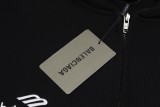 Balenciaga Badge and Letter Embroidered Print Drawstring Jacket 250909